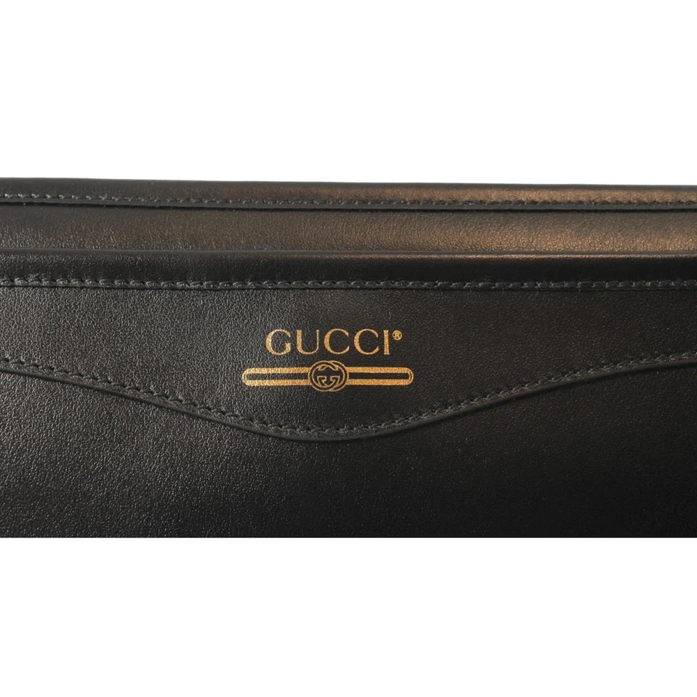 NEW Gucci Unisex Maurem Black Leather Pouch Clutch Travel Bag 574800 - Picture 6 of 6